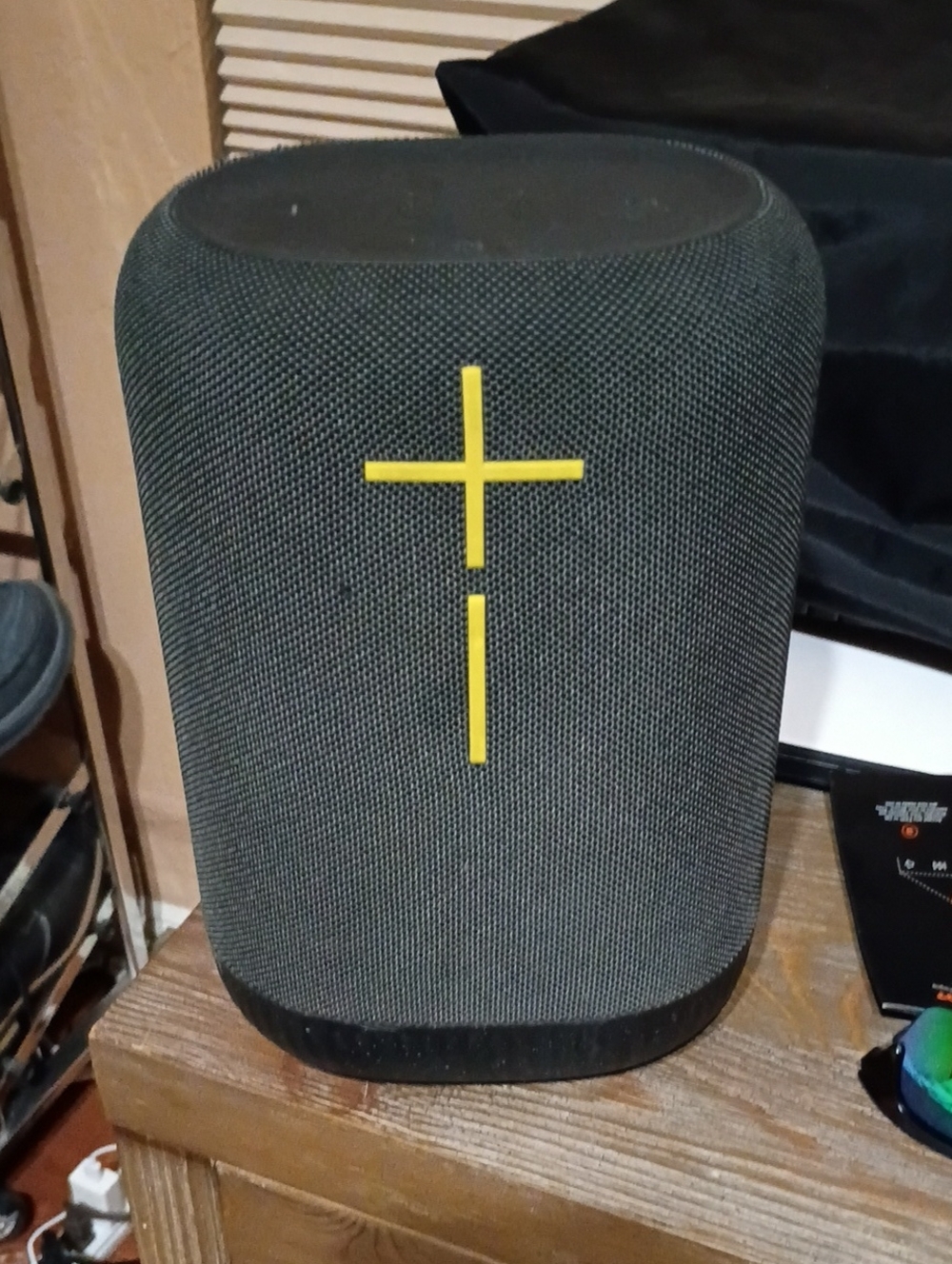 EPICBOOM Portable Bluetooth Speaker, Water Resistant - Black with Yellow Accents
